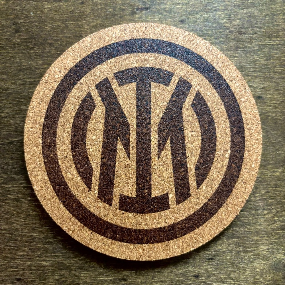 Inter Milan Logo Laser Engraved Cork Coaster